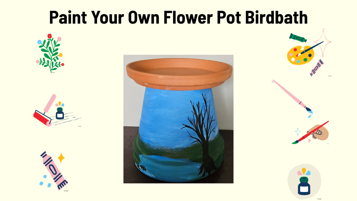 Paint Your Own Flowerpot Birdbath June 26th at 5:30pm