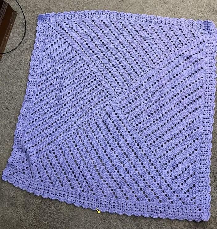 Photo of purple baby blanket