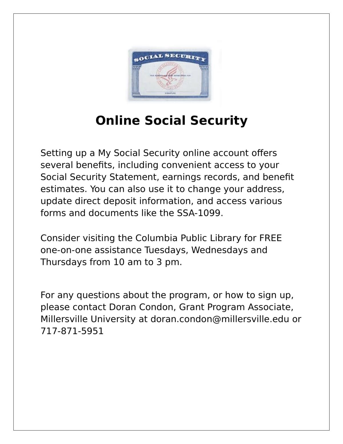 Social Security flyer