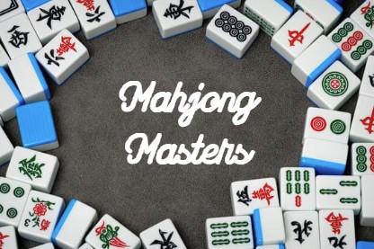 "Mahjong Masters" surrounded by mahjong tiles.