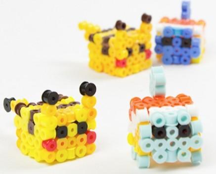 3D Perler bead creations