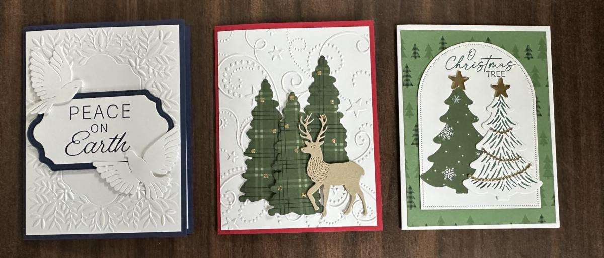 Photo of three Christmas cards