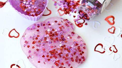 Heart themed slime.