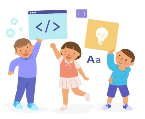 Coding for kids clipart