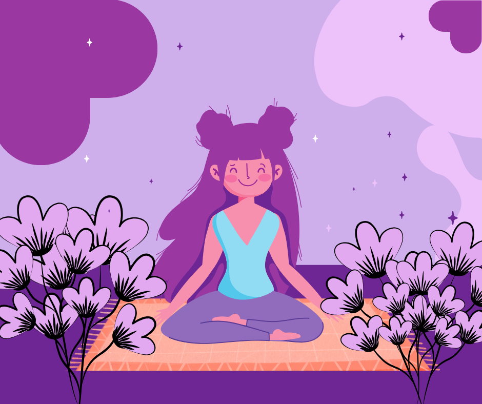 Image of girl on yoga mat