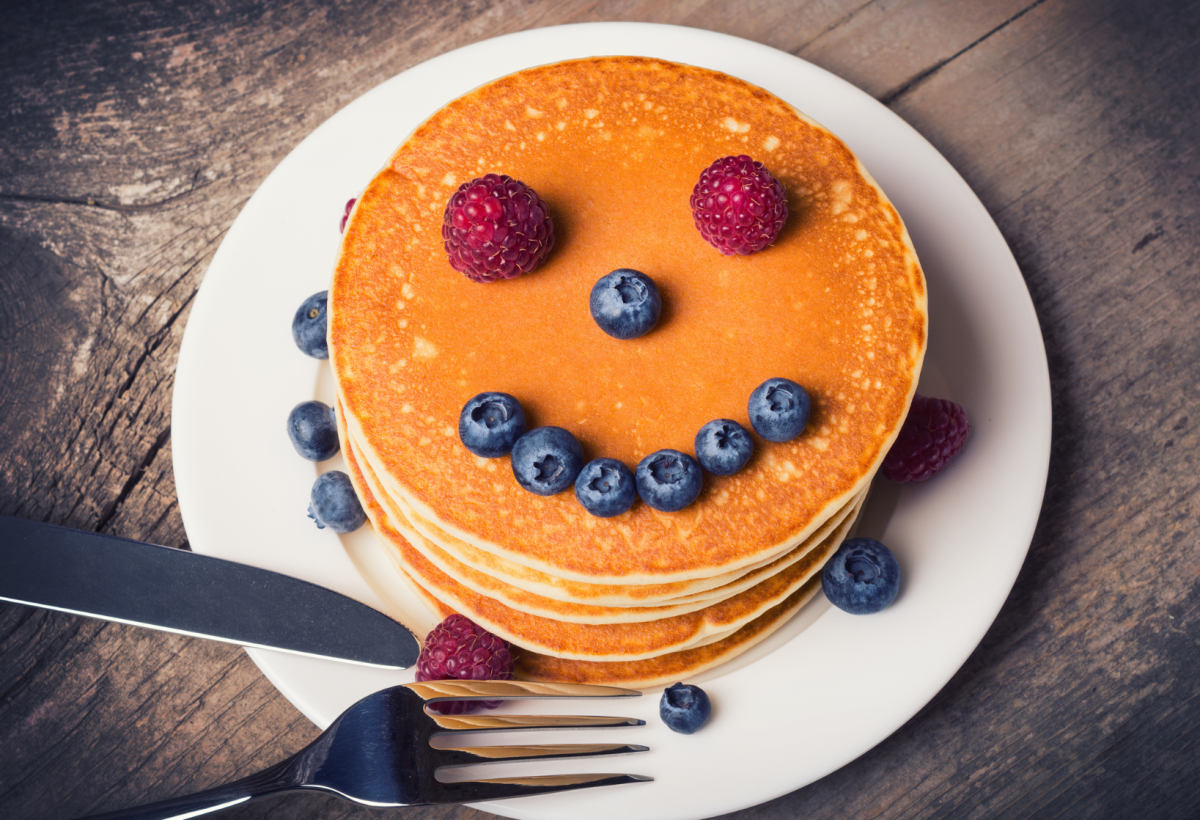 Smiley face pancake
