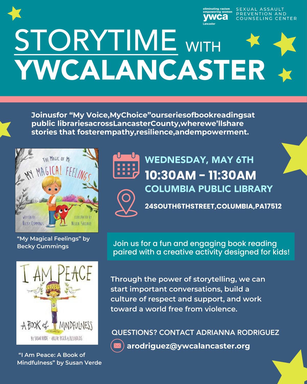 Flyer from YWCA for story time